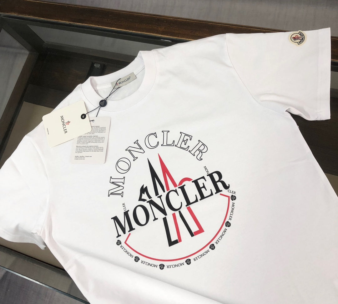 MONCLER 2025 New Couples Logo Print Graphic Crewneck T-Shirt S–XL