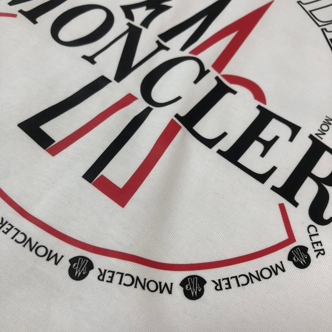 MONCLER 2025 New Couples Logo Print Graphic Crewneck T-Shirt S–XL