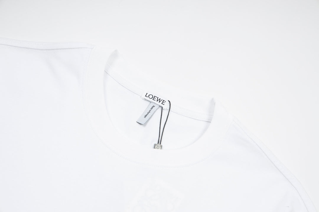 LOEWE 24SS Anagram Logo Embroidered T-Shirt | Unisex Oversized Fit | XS–L | Black / White