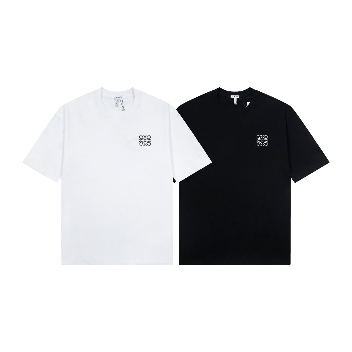 LOEWE 24SS Anagram Logo Embroidered T-Shirt | Unisex Oversized Fit | XS–L | Black / White