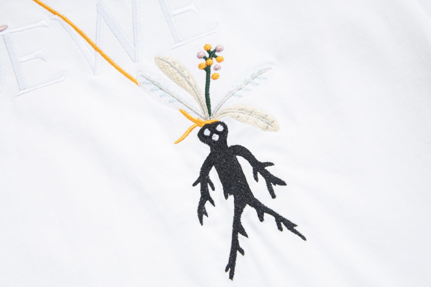 LOEWE 24SS Mandrake Embroidered T-Shirt | Unisex Cotton Tee | XS–L | White