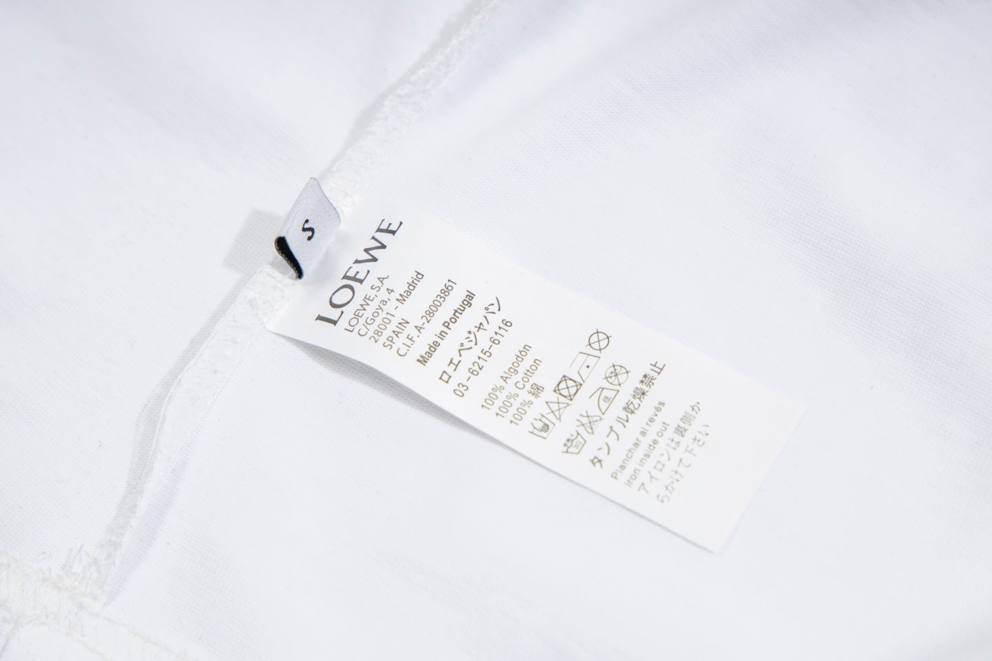 LOEWE 24SS Mandrake Embroidered T-Shirt | Unisex Cotton Tee | XS–L | White