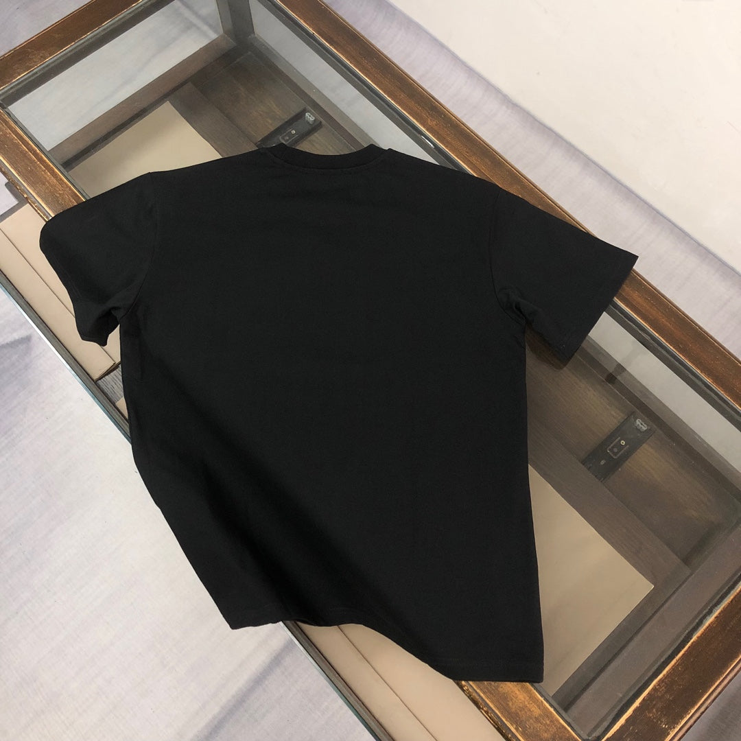 MONCLER 2025 New Couple Logo Print Graphic Crewneck T-Shirt
