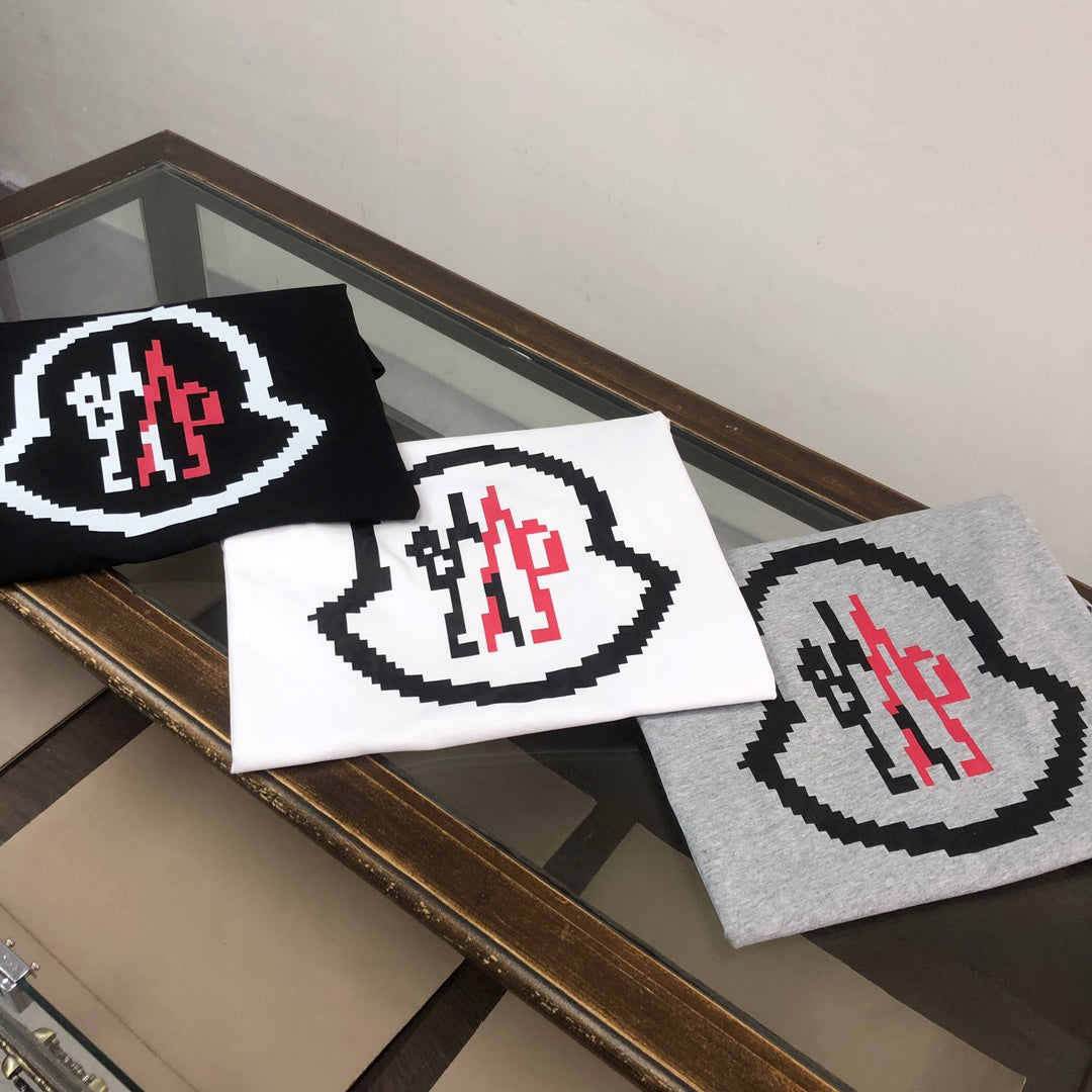 MONCLER 2025 New Couple Logo Print Graphic Crewneck T-Shirt S–XL