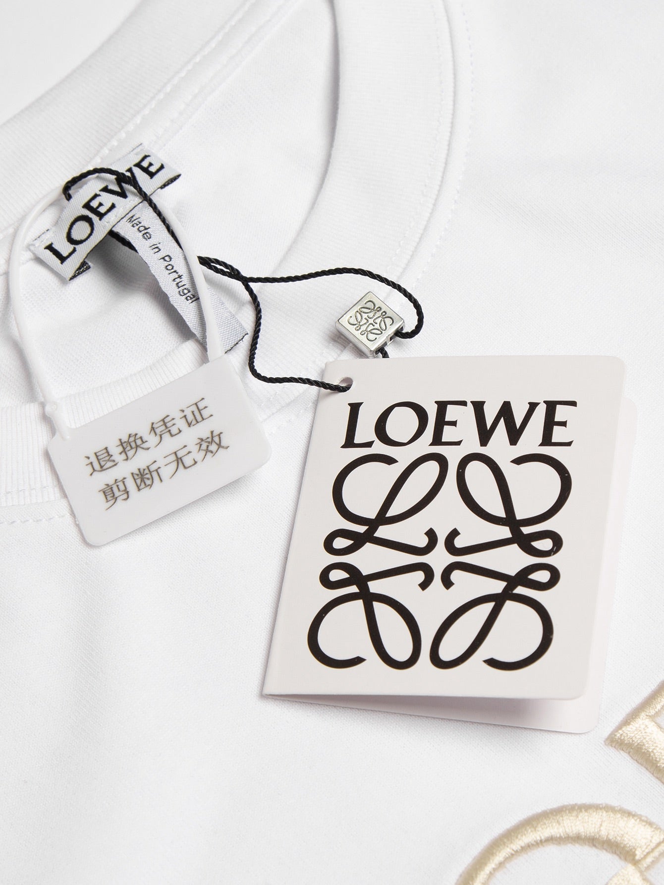 LOEWE 24SS Embroidered Logo T-Shirt | Unisex Heavyweight Cotton Tee | XS–L