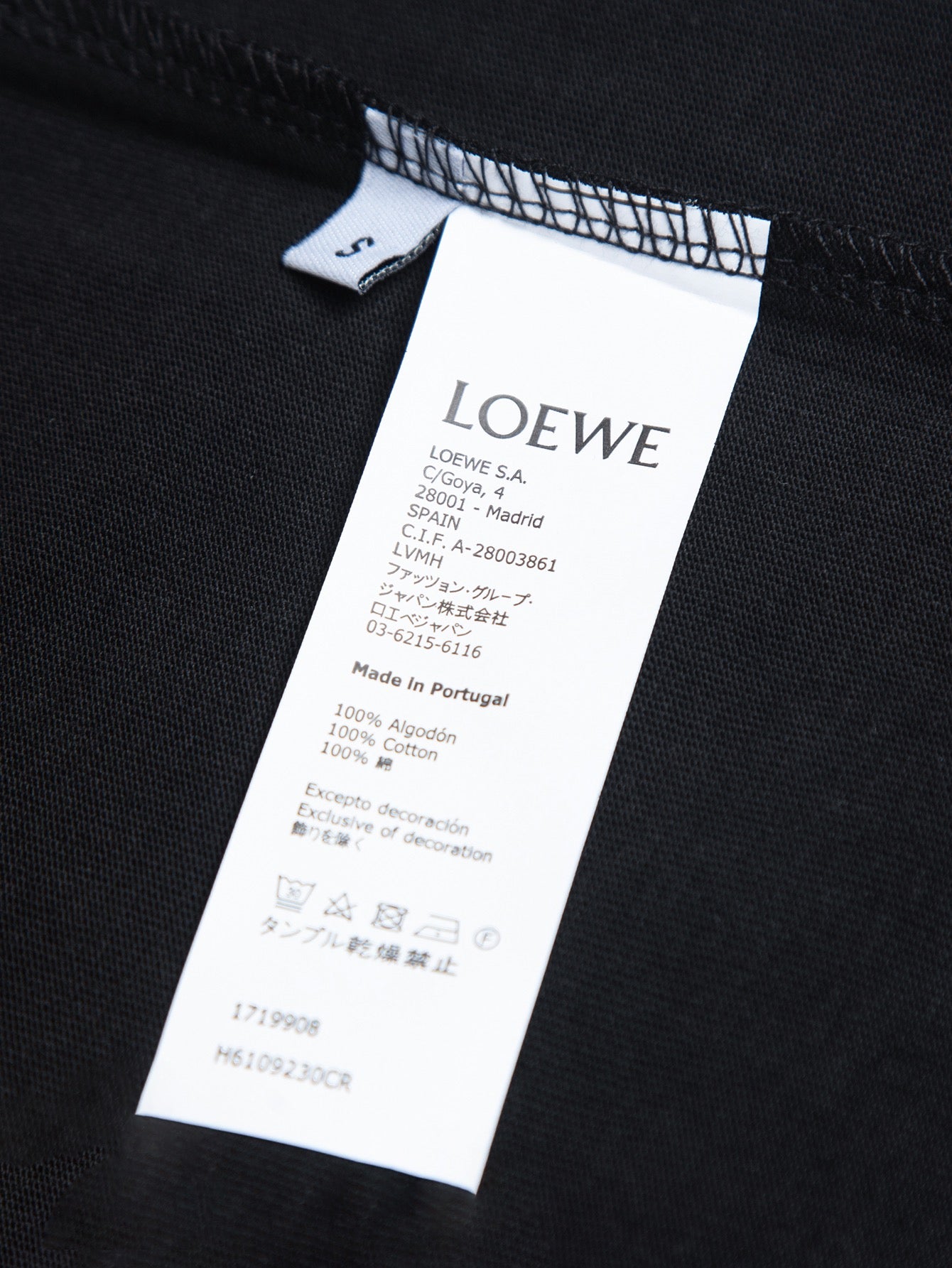 LOEWE 24SS Embroidered Logo T-Shirt | Unisex Heavyweight Cotton Tee | XS–L