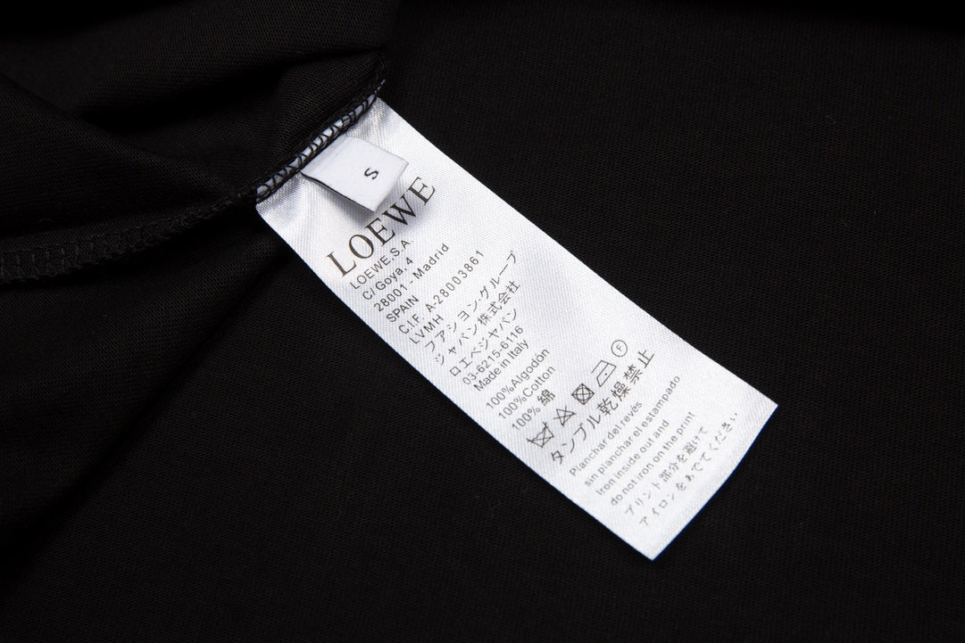 LOEWE Rainbow Letter Embroidery Cotton T-Shirt | Unisex | XS–L