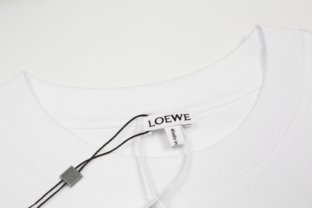 LOEWE Rainbow Letter Embroidery Cotton T-Shirt | Unisex | XS–L