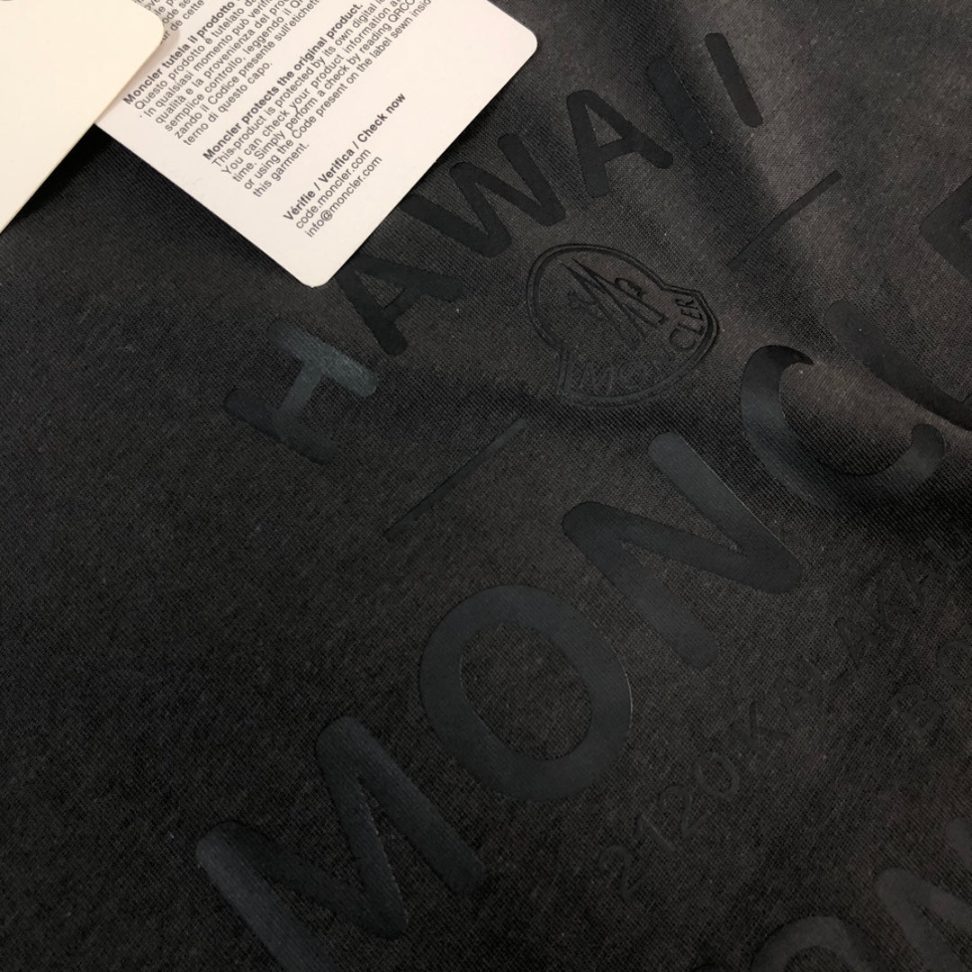 Moncler 2025 New Logo Print Round-Neck Short-Sleeve Couple T-Shirt S–XL