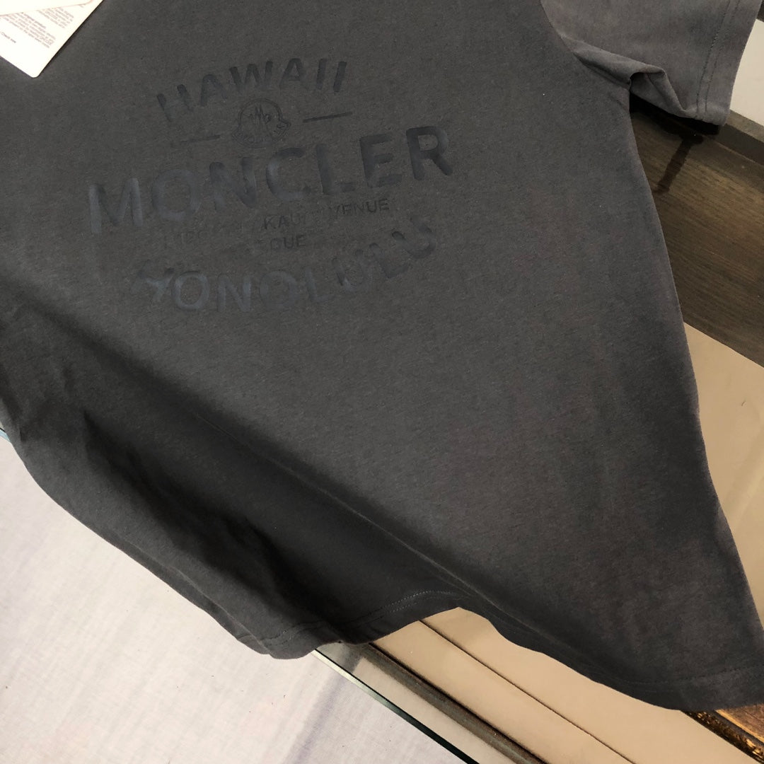 Moncler 2025 New Logo Print Round-Neck Short-Sleeve Couple T-Shirt S–XL