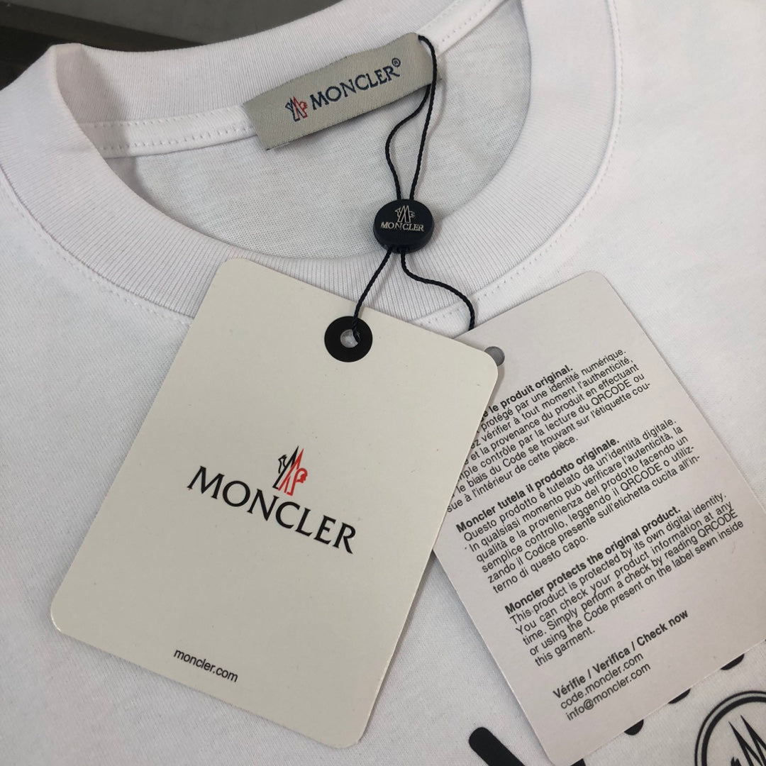 Moncler 2025 New Logo Print Round-Neck Short-Sleeve Couple T-Shirt S–XL