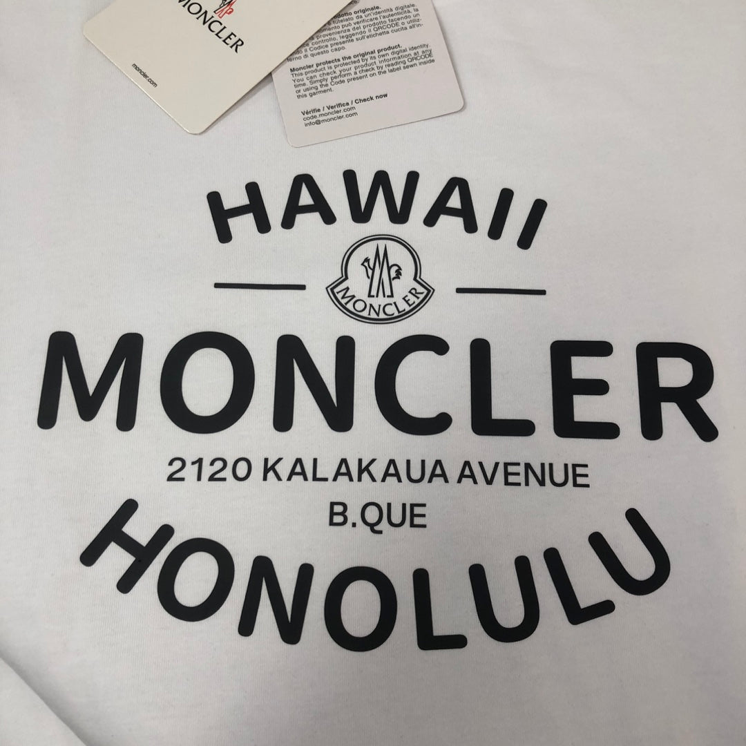 Moncler 2025 New Logo Print Round-Neck Short-Sleeve Couple T-Shirt S–XL