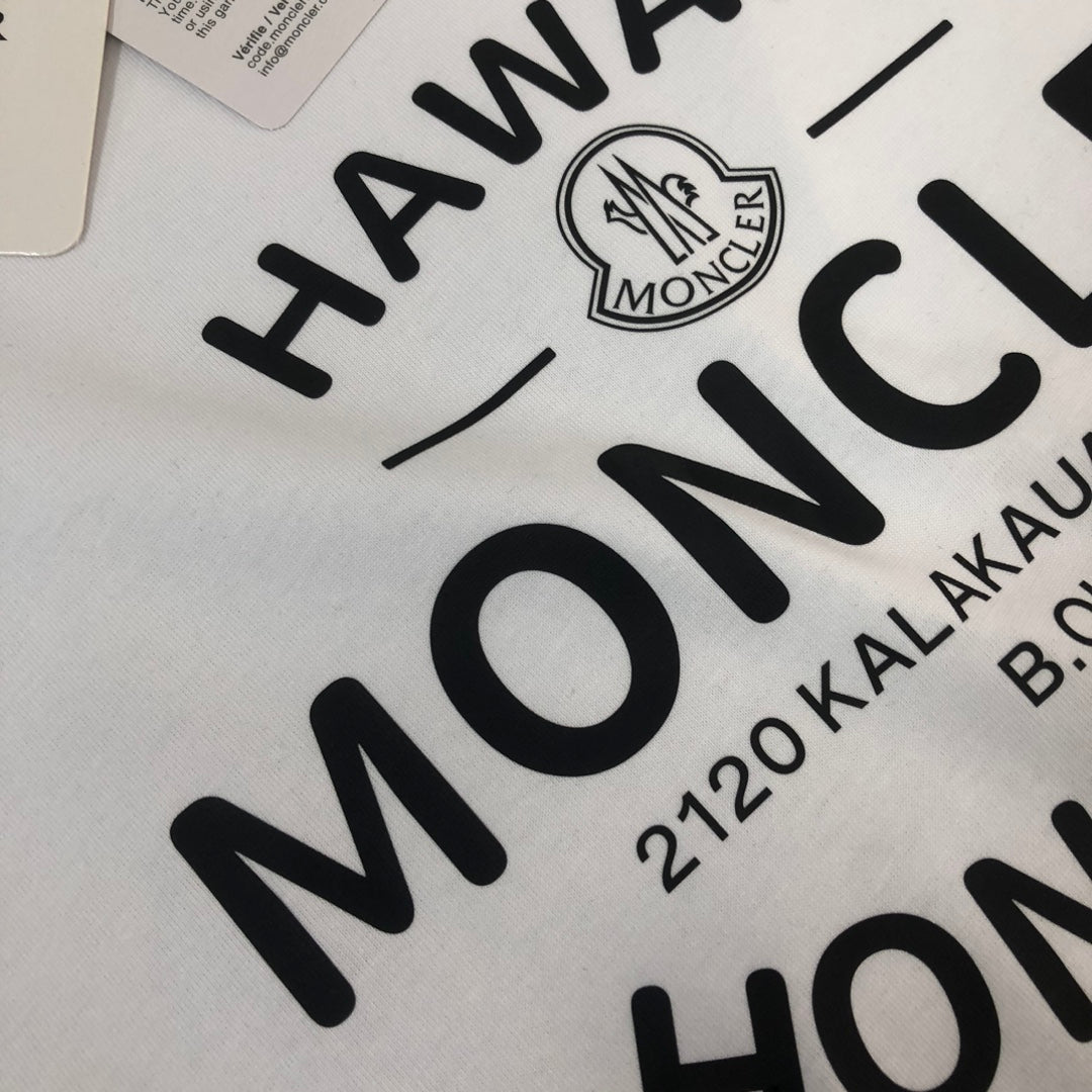 Moncler 2025 New Logo Print Round-Neck Short-Sleeve Couple T-Shirt S–XL