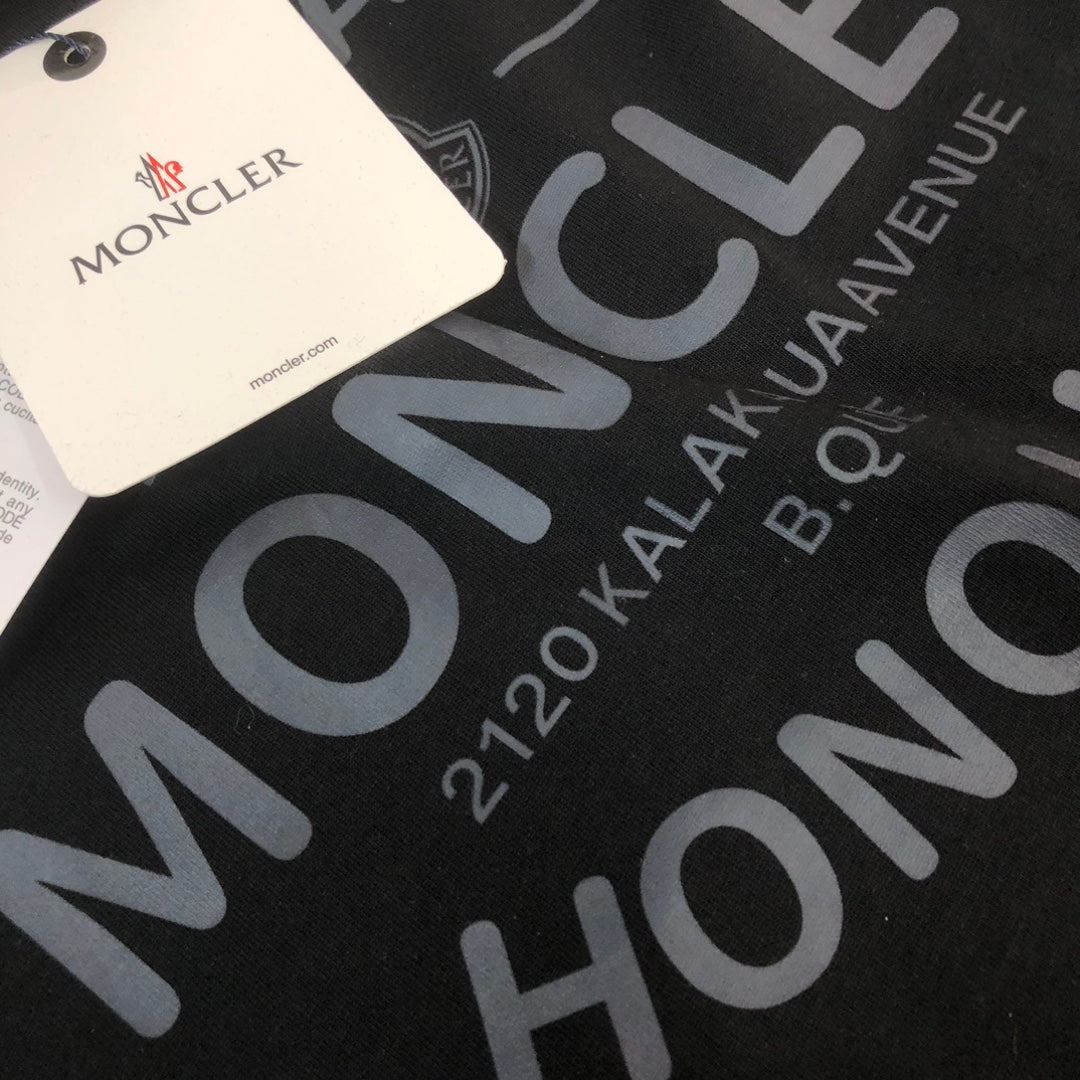 Moncler 2025 New Logo Print Round-Neck Short-Sleeve Couple T-Shirt S–XL