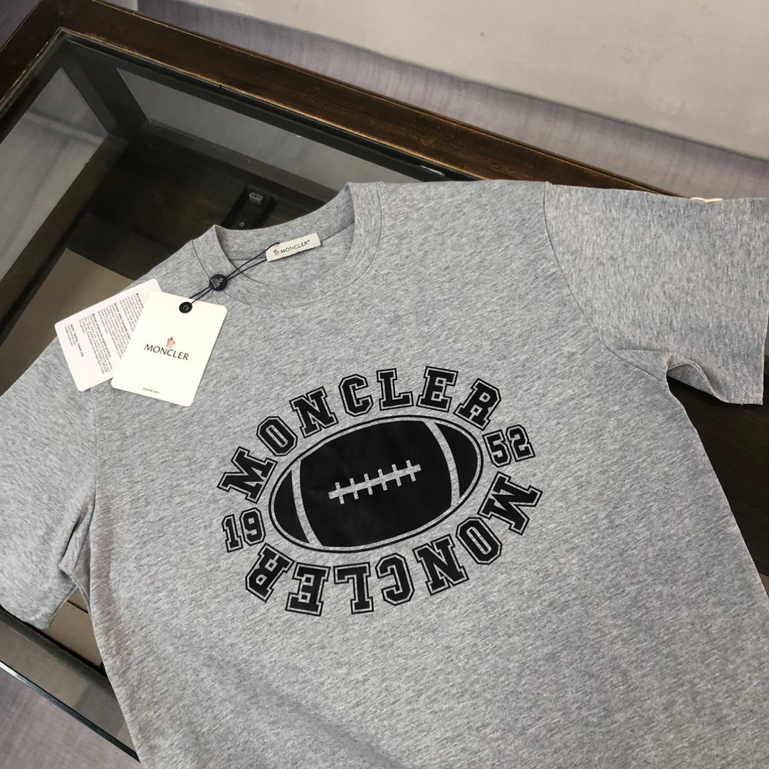 Moncler 2025 New Logo Print Round-Neck Short-Sleeve Couple T-Shirt S–XL