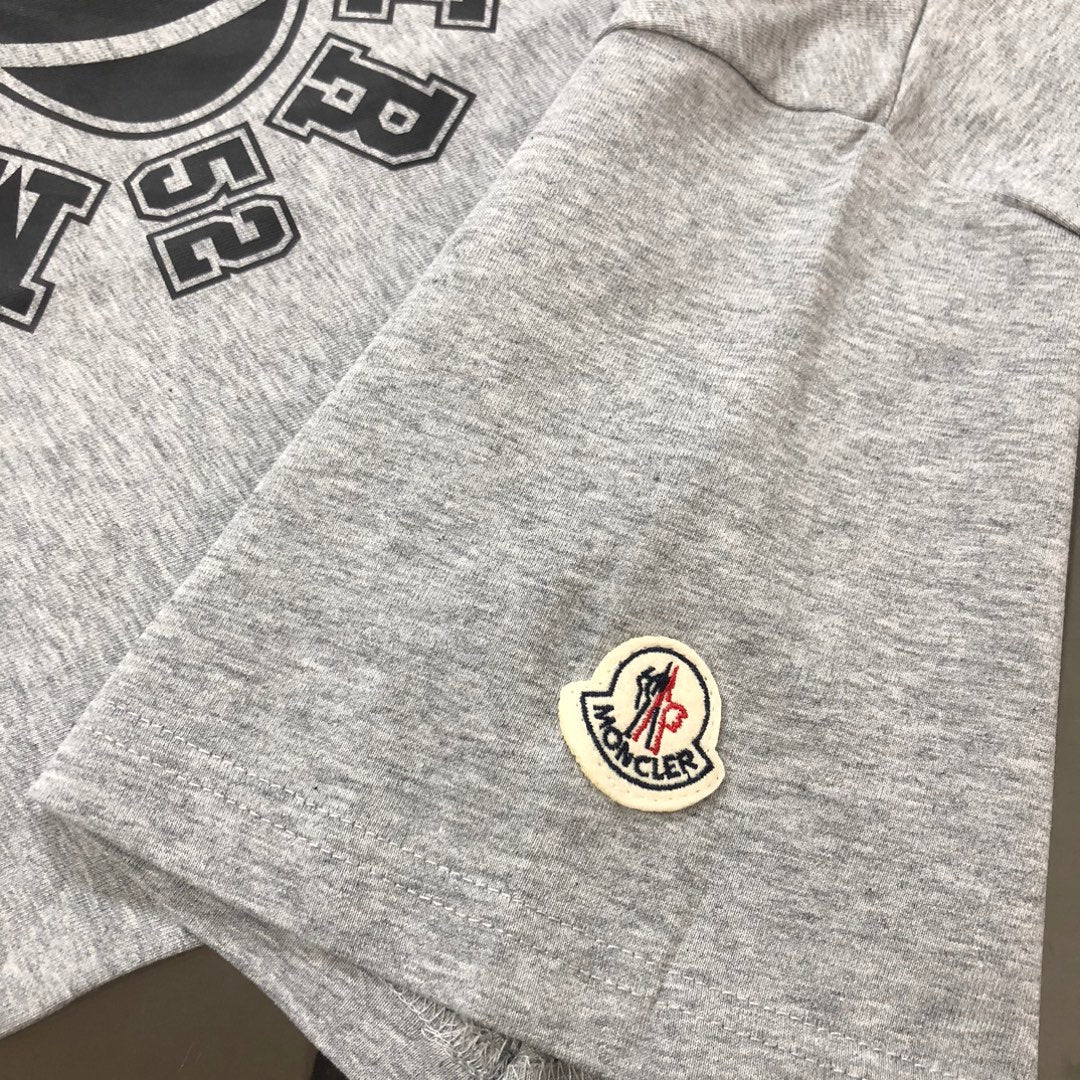 Moncler 2025 New Logo Print Round-Neck Short-Sleeve Couple T-Shirt S–XL