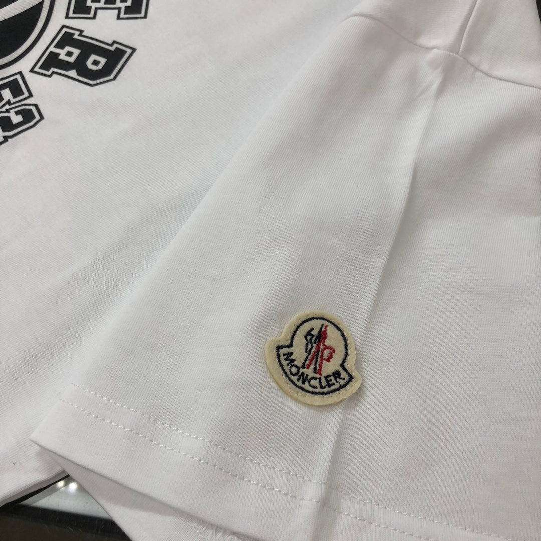 Moncler 2025 New Logo Print Round-Neck Short-Sleeve Couple T-Shirt S–XL