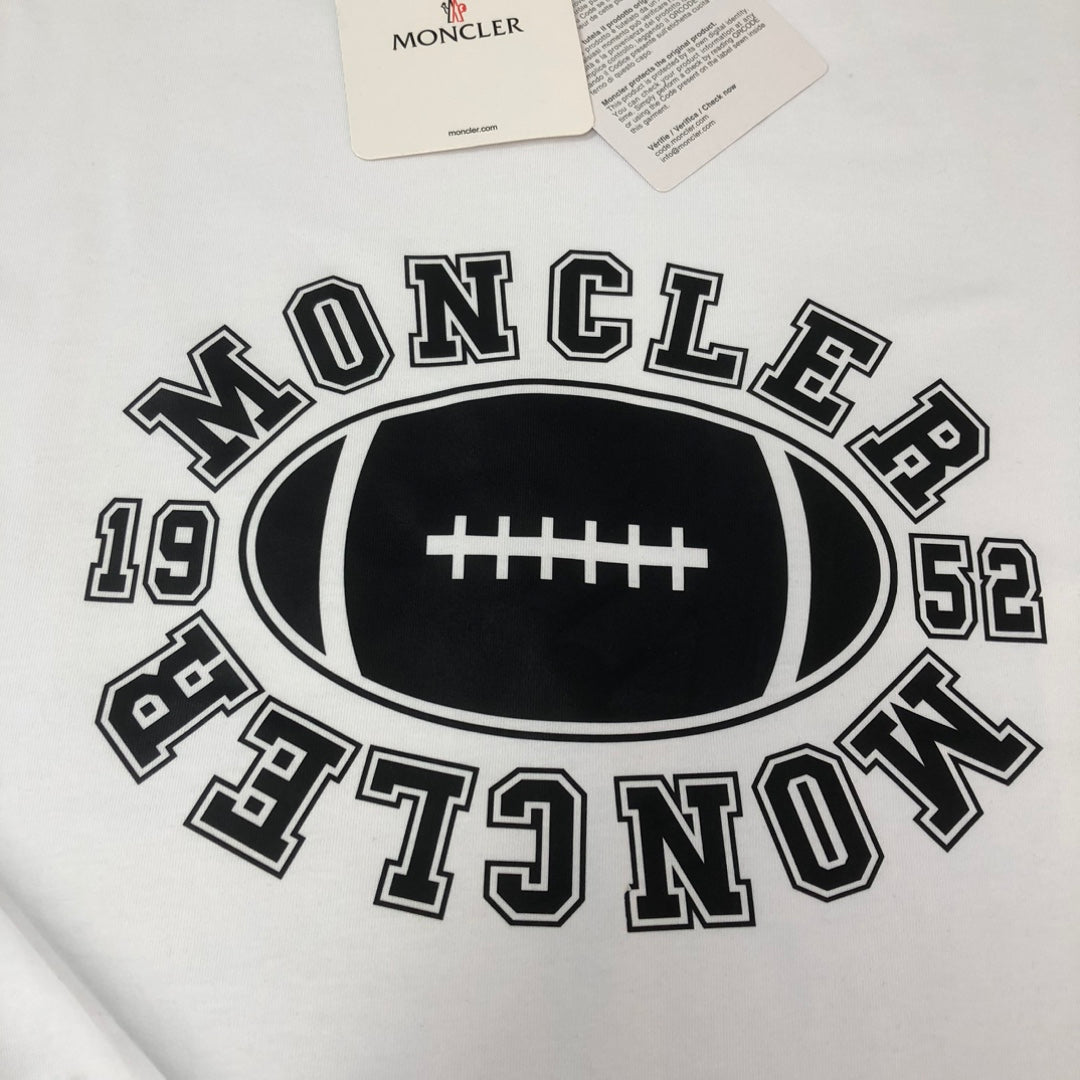 Moncler 2025 New Logo Print Round-Neck Short-Sleeve Couple T-Shirt S–XL