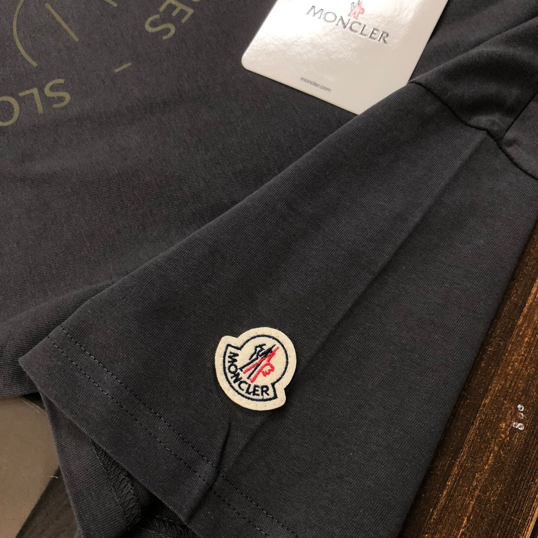Moncler 2025 New Logo Print Round-Neck Short-Sleeve Couple T-Shirt S–XL