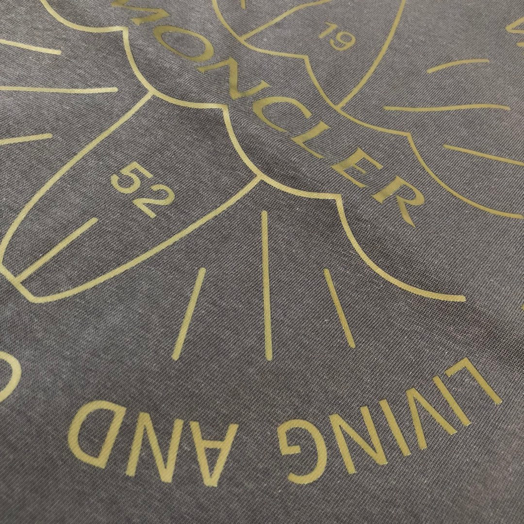 Moncler 2025 New Logo Print Round-Neck Short-Sleeve Couple T-Shirt S–XL