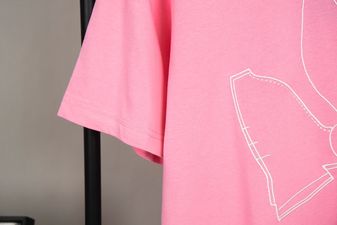 LOEWE 2023SS Year of the Rabbit Embroidered T-Shirt | XS–L (Pink, Black)