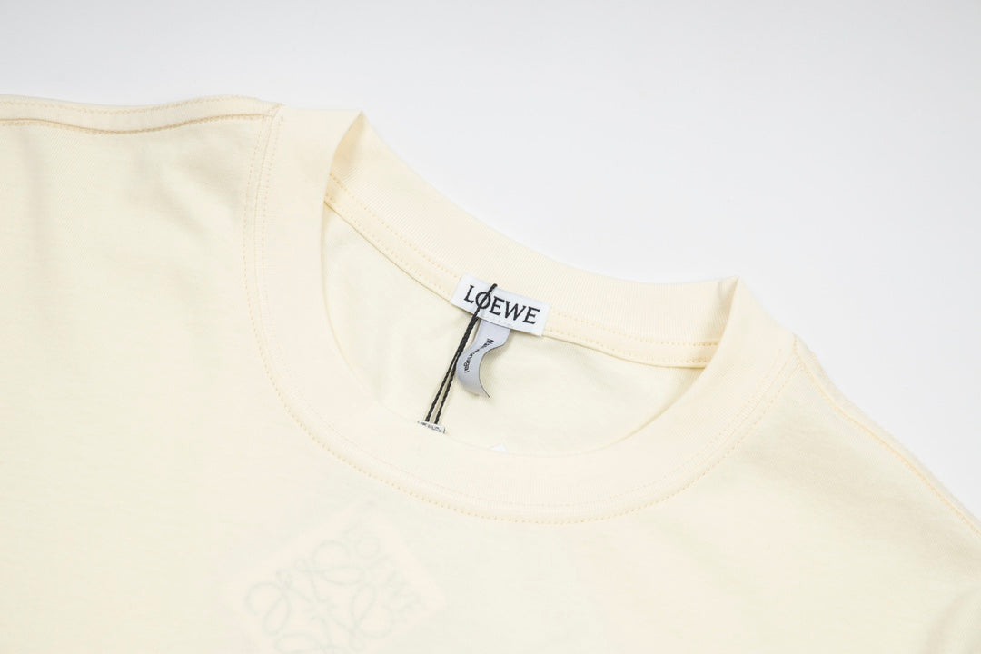 LOEWE 24SS Logo Patch Pocket T-Shirt | XS–L (Beige, Black)