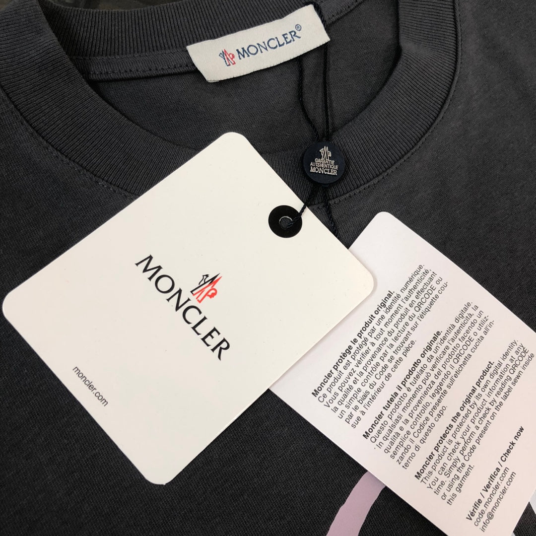 Moncler 2025 New Logo Print Round-Neck Short-Sleeve Couple T-Shirt S–XL