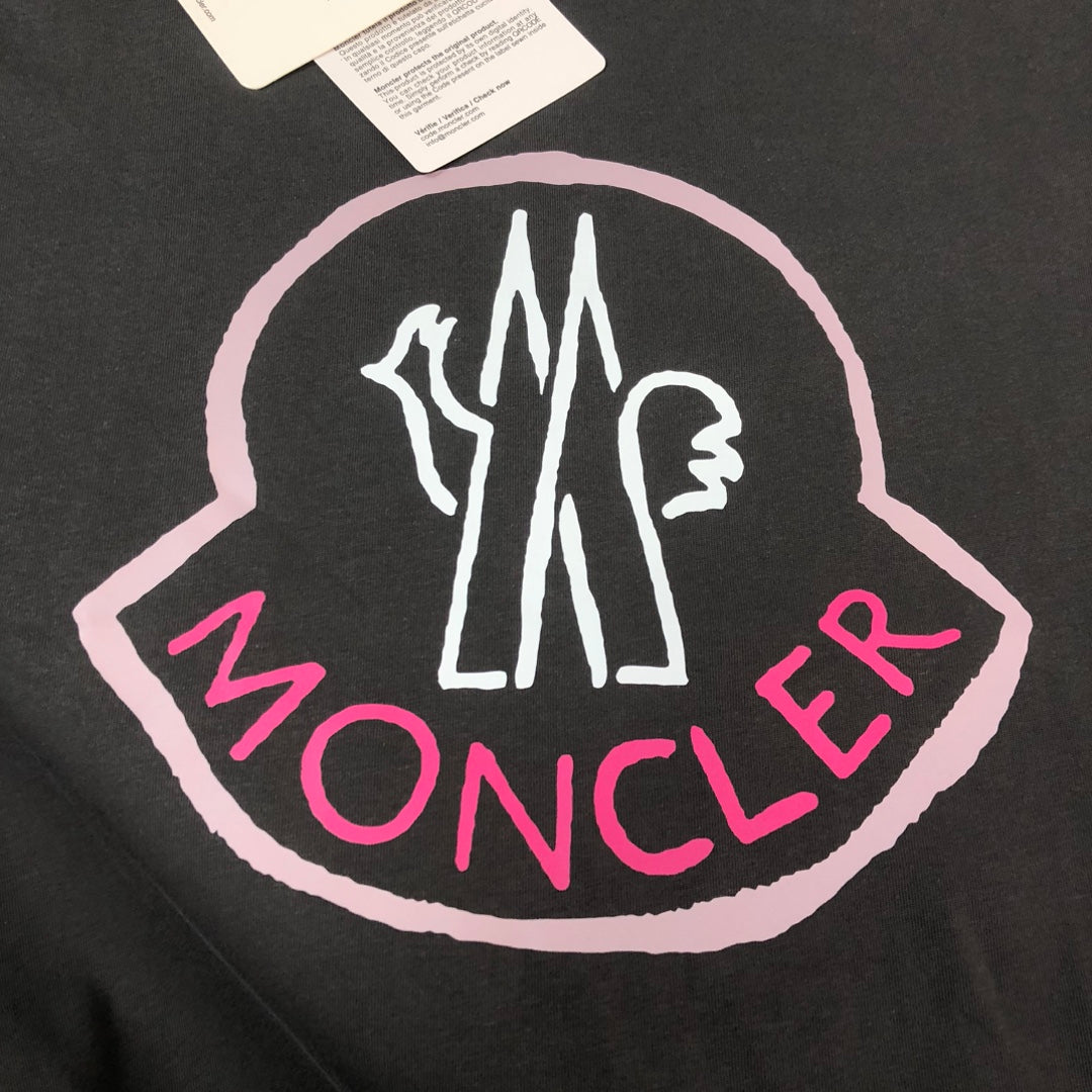 Moncler 2025 New Logo Print Round-Neck Short-Sleeve Couple T-Shirt S–XL