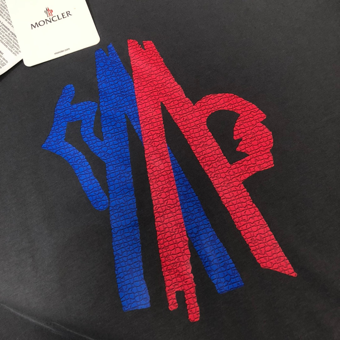 Moncler 2025 New Logo Print Round-Neck Short-Sleeve Couple T-Shirt S–XL