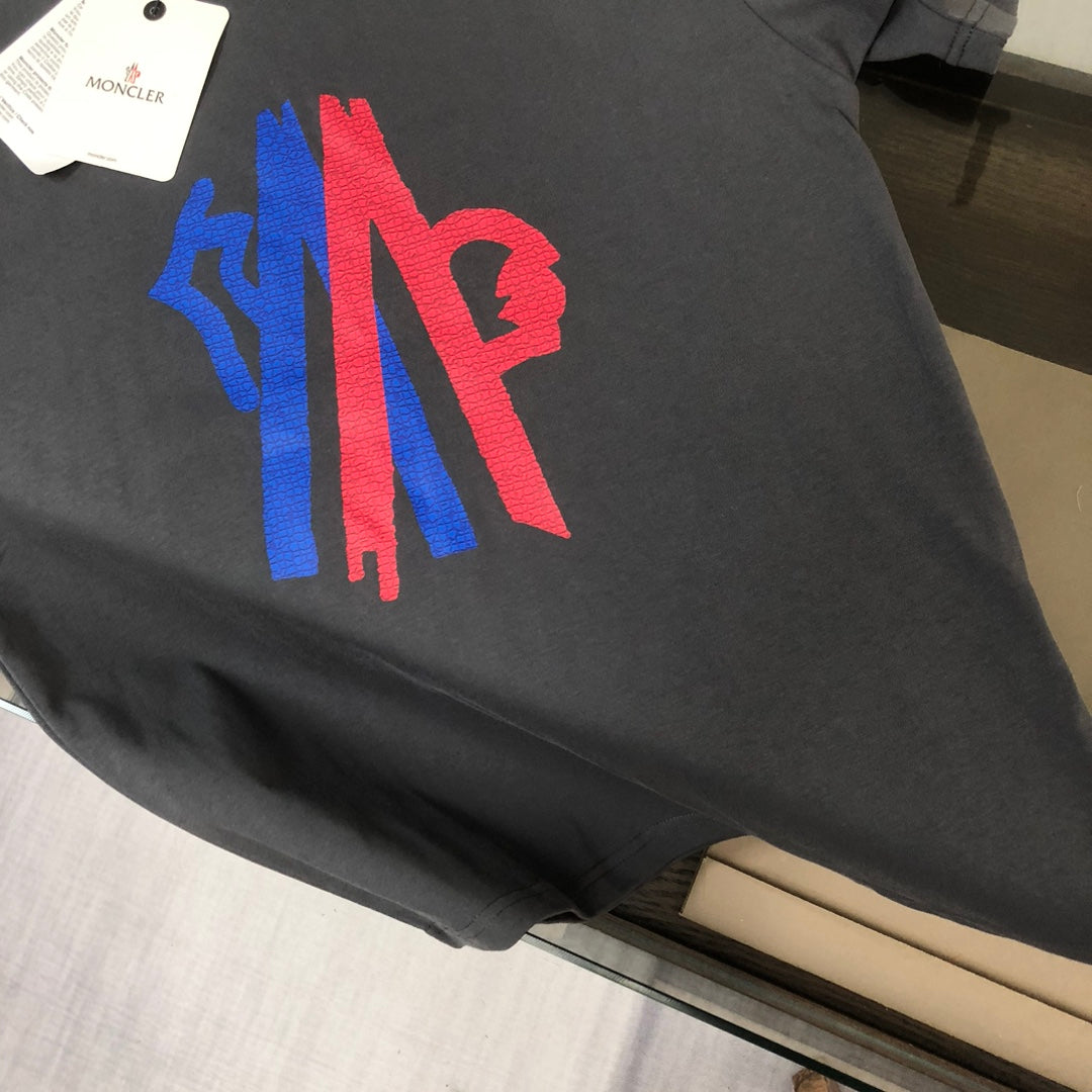Moncler 2025 New Logo Print Round-Neck Short-Sleeve Couple T-Shirt S–XL