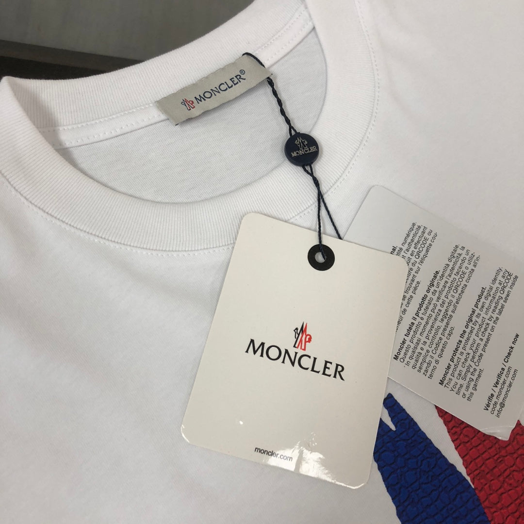 Moncler 2025 New Logo Print Round-Neck Short-Sleeve Couple T-Shirt S–XL