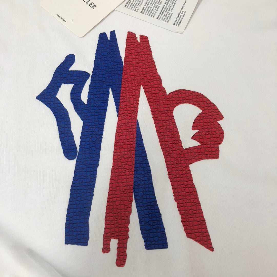 Moncler 2025 New Logo Print Round-Neck Short-Sleeve Couple T-Shirt S–XL
