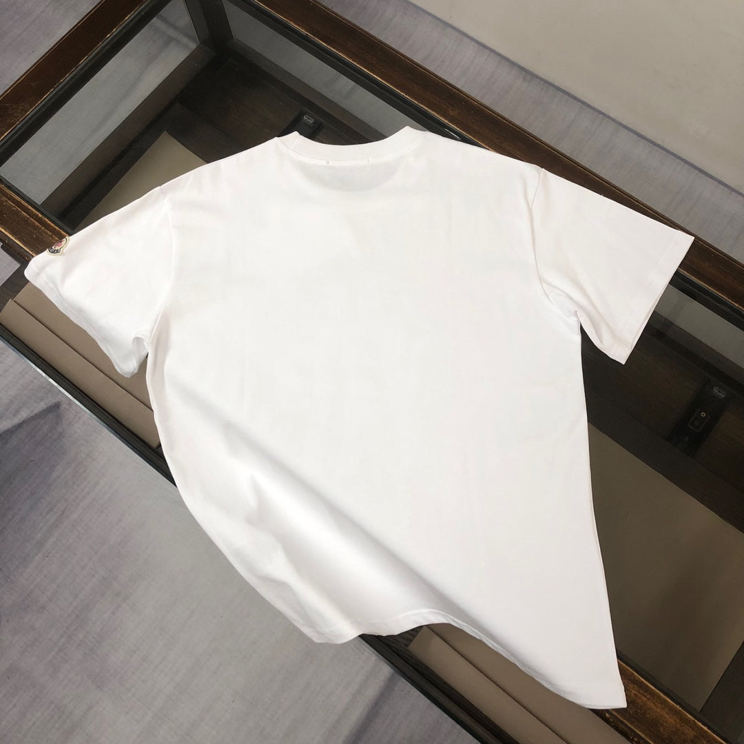 Moncler 2025 New Logo Print Round-Neck Short-Sleeve Couple T-Shirt S–XL