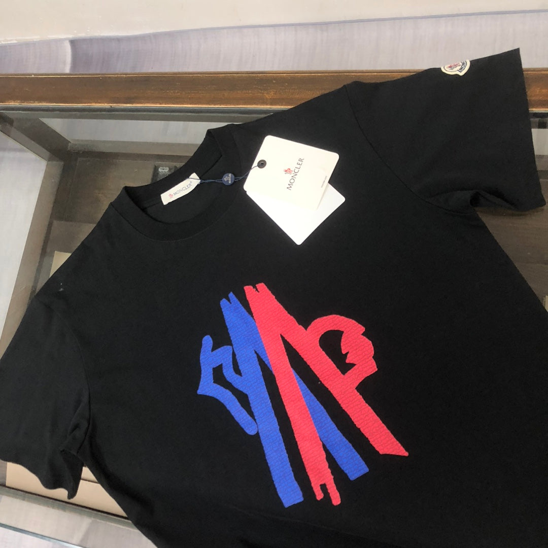 Moncler 2025 New Logo Print Round-Neck Short-Sleeve Couple T-Shirt S–XL