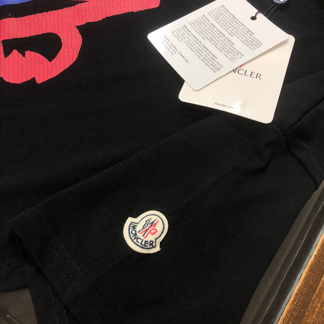 Moncler 2025 New Logo Print Round-Neck Short-Sleeve Couple T-Shirt S–XL