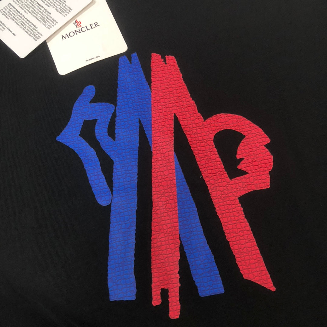 Moncler 2025 New Logo Print Round-Neck Short-Sleeve Couple T-Shirt S–XL