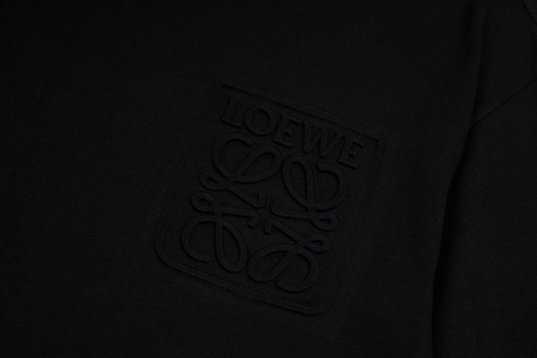 LOEWE 24SS Minimal Embroidery Cotton T-Shirt | White / Black / Blue | XS–L (Unisex)