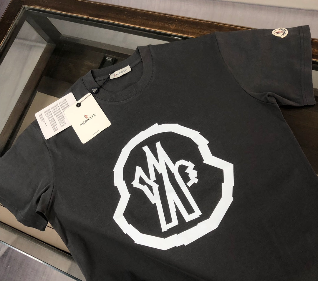 Moncler 2025 New Logo Print Round-Neck Short-Sleeve Couple T-Shirt S–XL