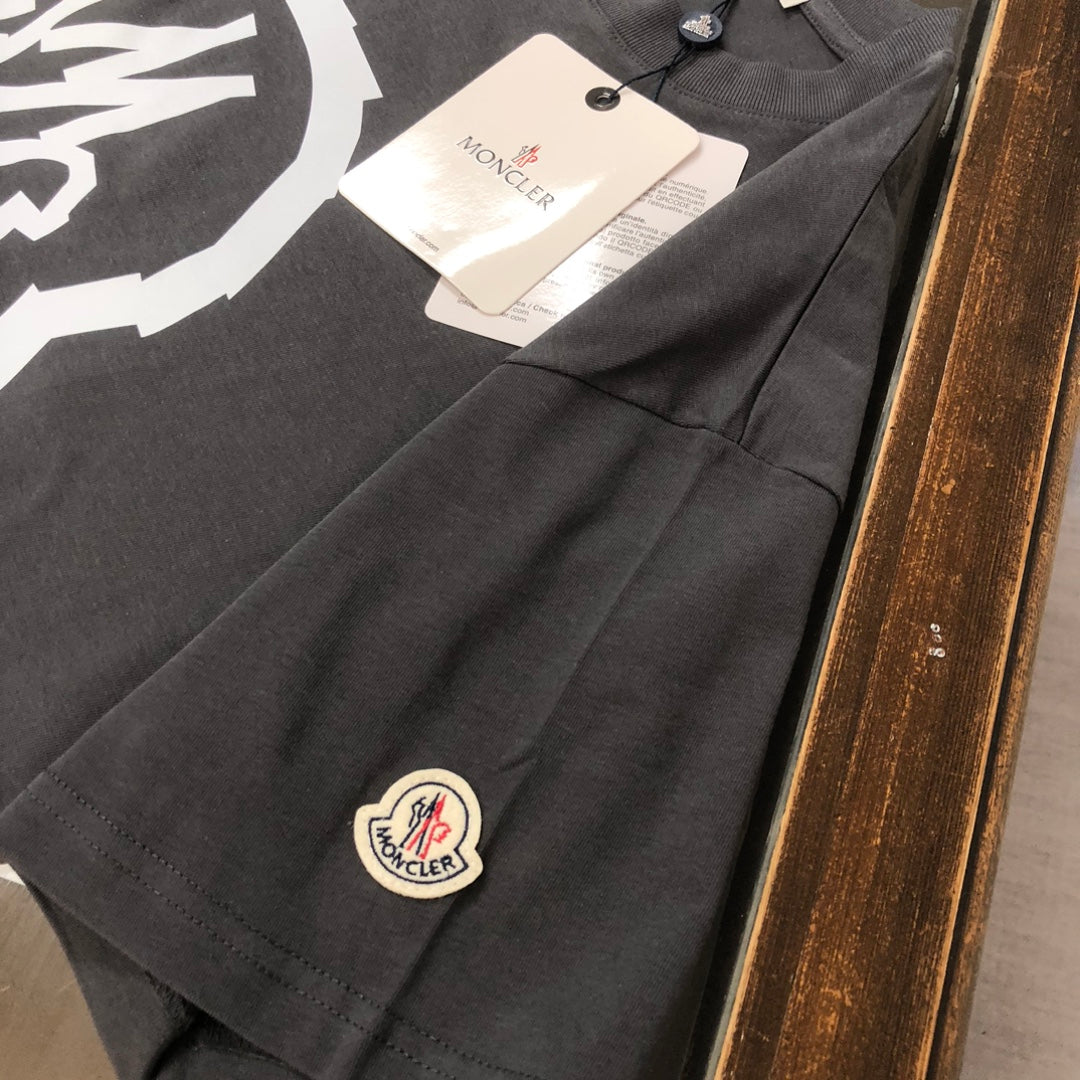 Moncler 2025 New Logo Print Round-Neck Short-Sleeve Couple T-Shirt S–XL