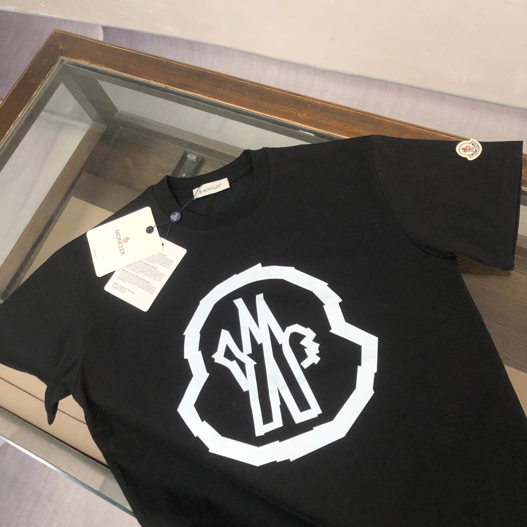 Moncler 2025 New Logo Print Round-Neck Short-Sleeve Couple T-Shirt S–XL