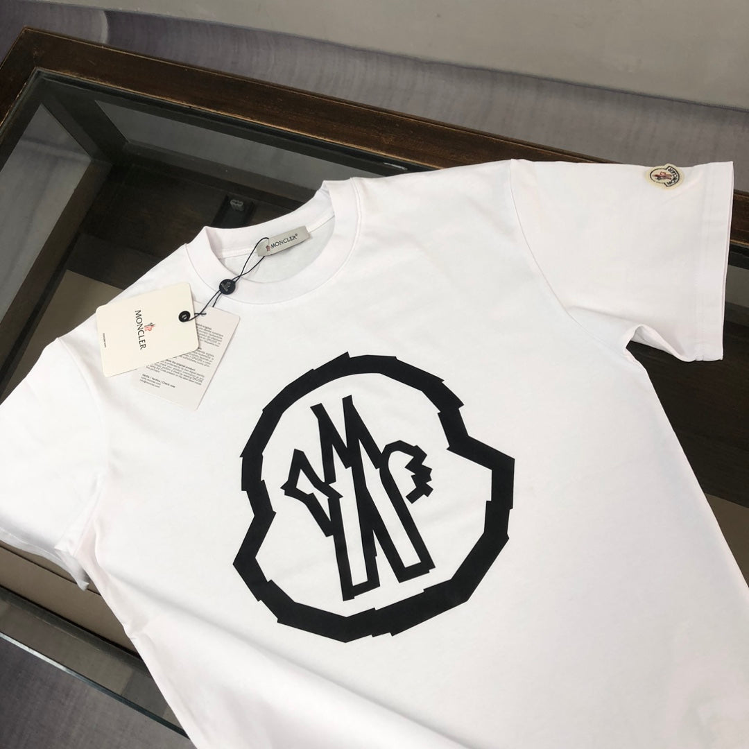 Moncler 2025 New Logo Print Round-Neck Short-Sleeve Couple T-Shirt S–XL