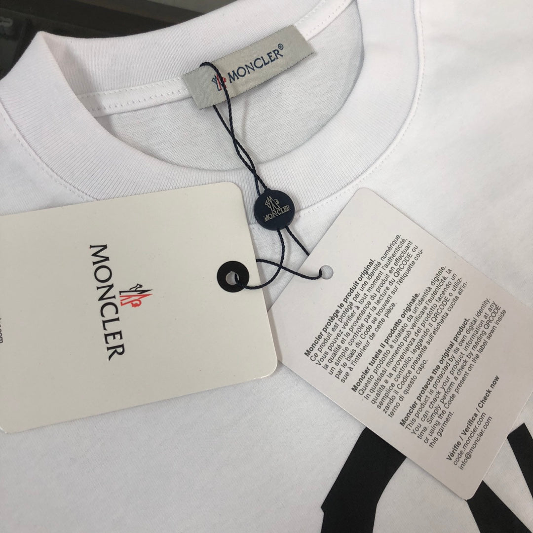 Moncler 2025 New Logo Print Round-Neck Short-Sleeve Couple T-Shirt S–XL