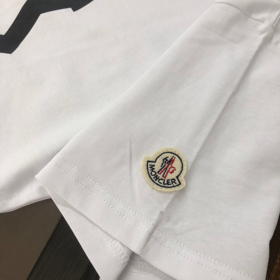 Moncler 2025 New Logo Print Round-Neck Short-Sleeve Couple T-Shirt S–XL