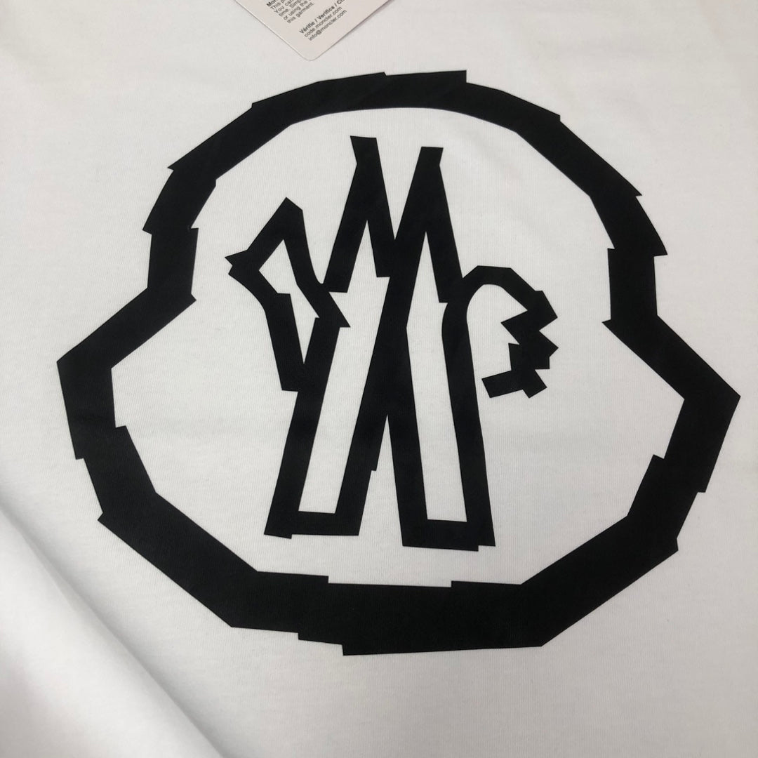 Moncler 2025 New Logo Print Round-Neck Short-Sleeve Couple T-Shirt S–XL