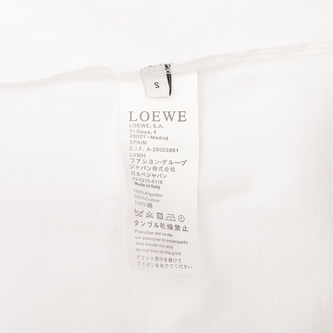 LOEWE Embroidered Logo Cotton T-Shirt | White / Black | XS–L (Unisex)