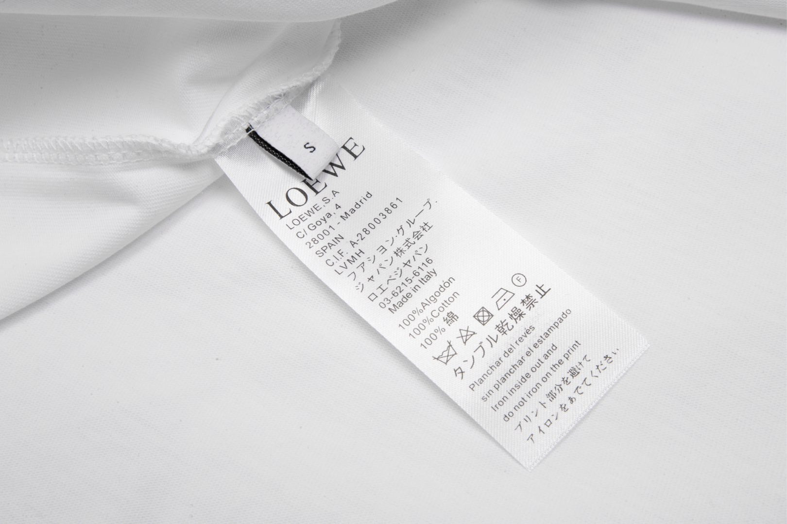 LOEWE Embroidered Logo Cotton T-Shirt | White / Black | XS–L (Unisex)