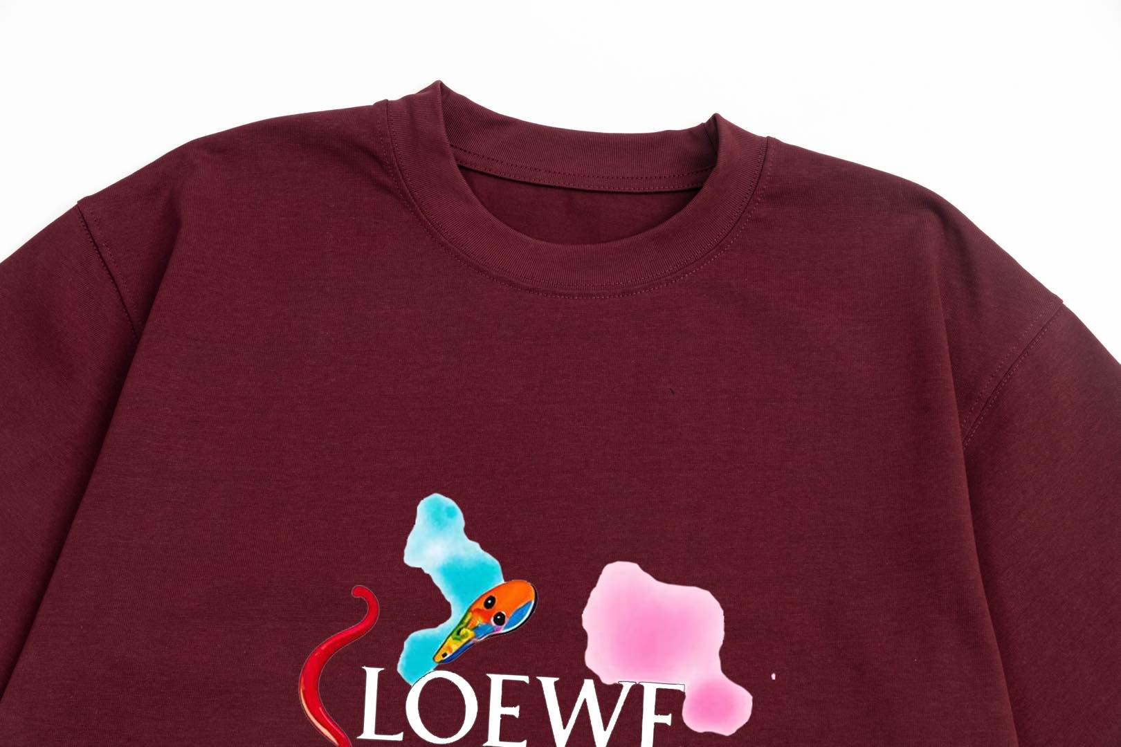LOEWE Snake Year Limited Edition Retro Logo T-Shirt | Unisex | Anchora Red | XS–L