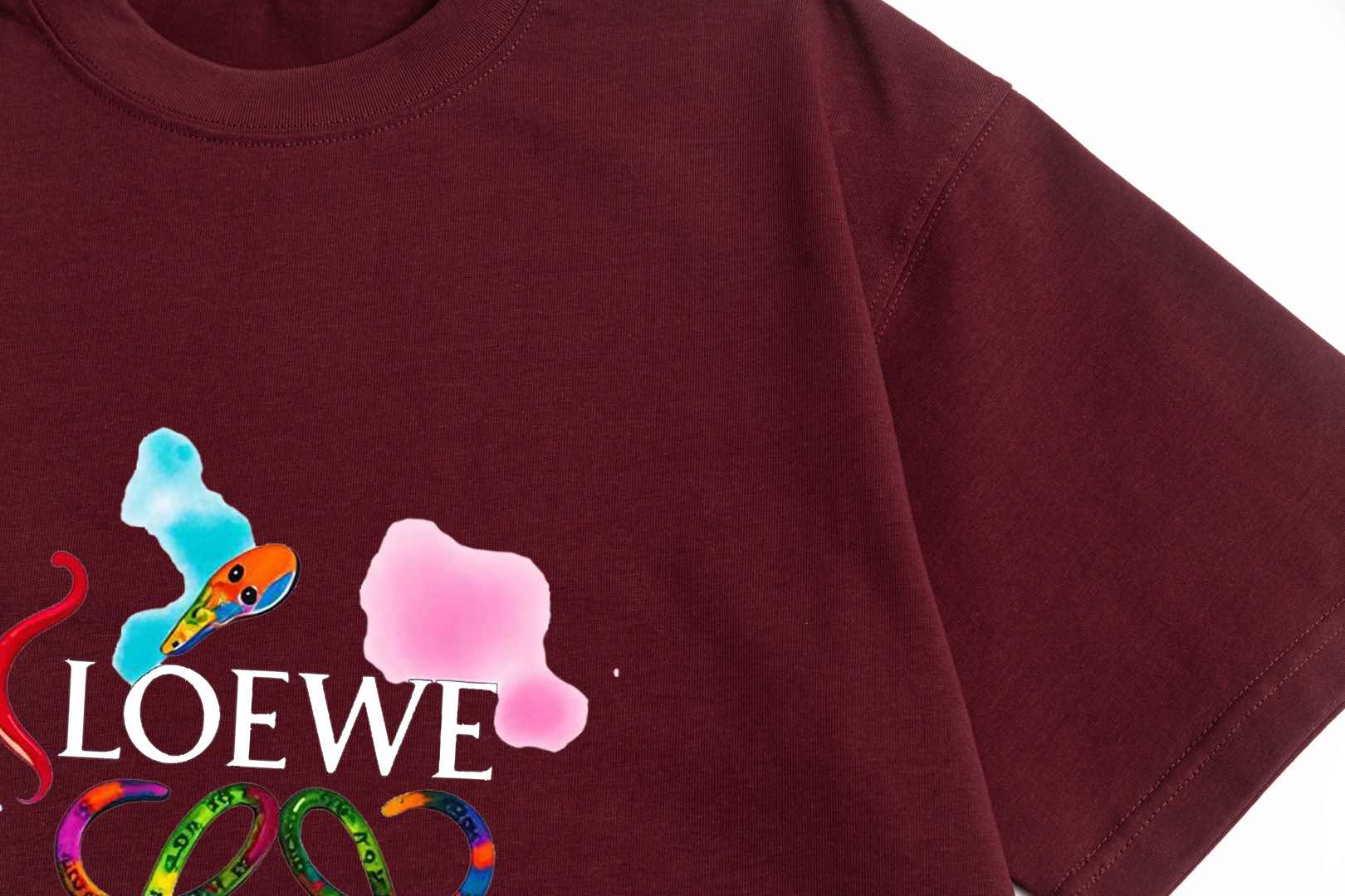 LOEWE Snake Year Limited Edition Retro Logo T-Shirt | Unisex | Anchora Red | XS–L