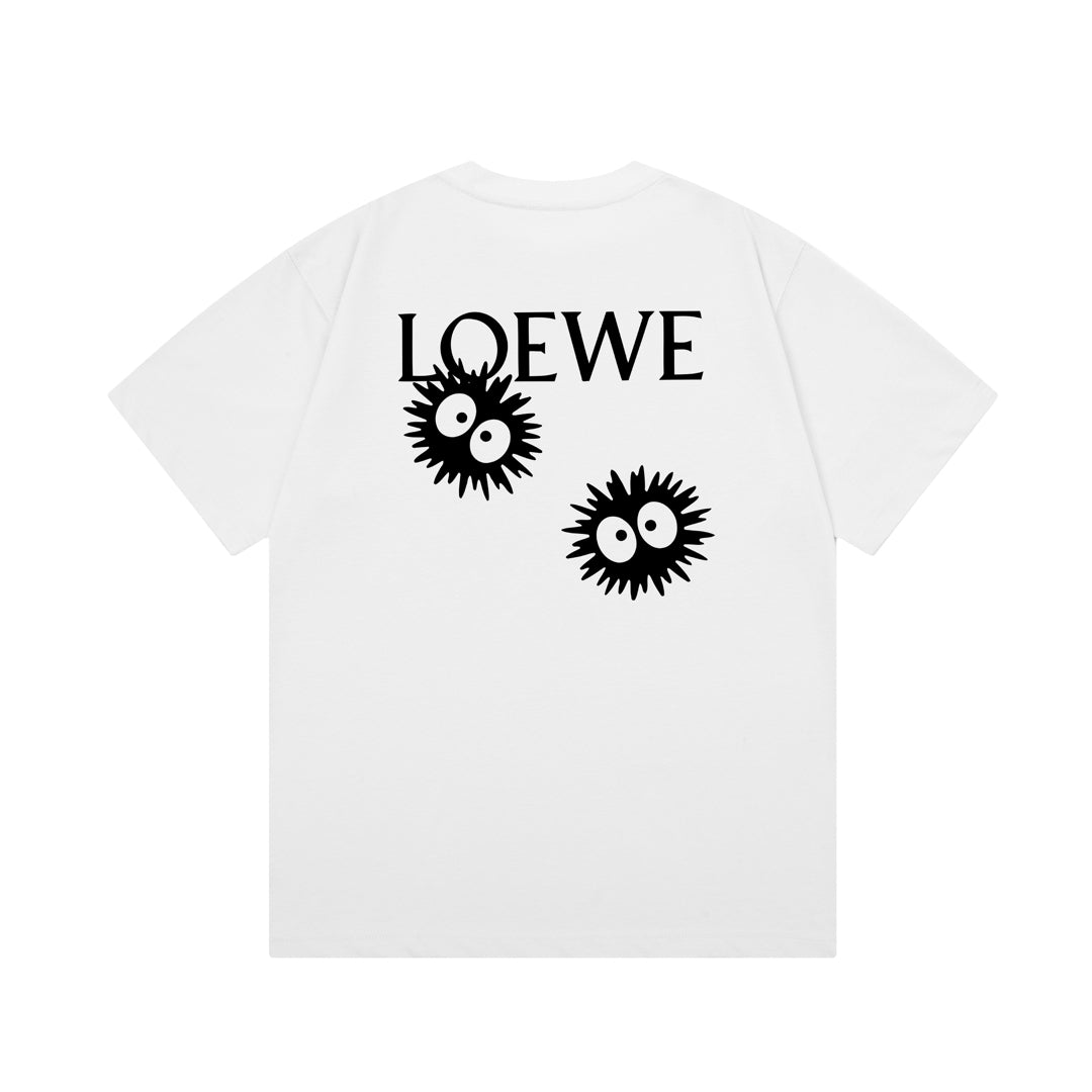 LOEWE Pom-Pom Letter Retro Logo T-Shirt | Unisex | White | XS–L