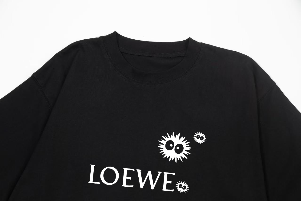 LOEWE Pom-Pom Letter Retro Logo T-Shirt | Unisex | White | XS–L